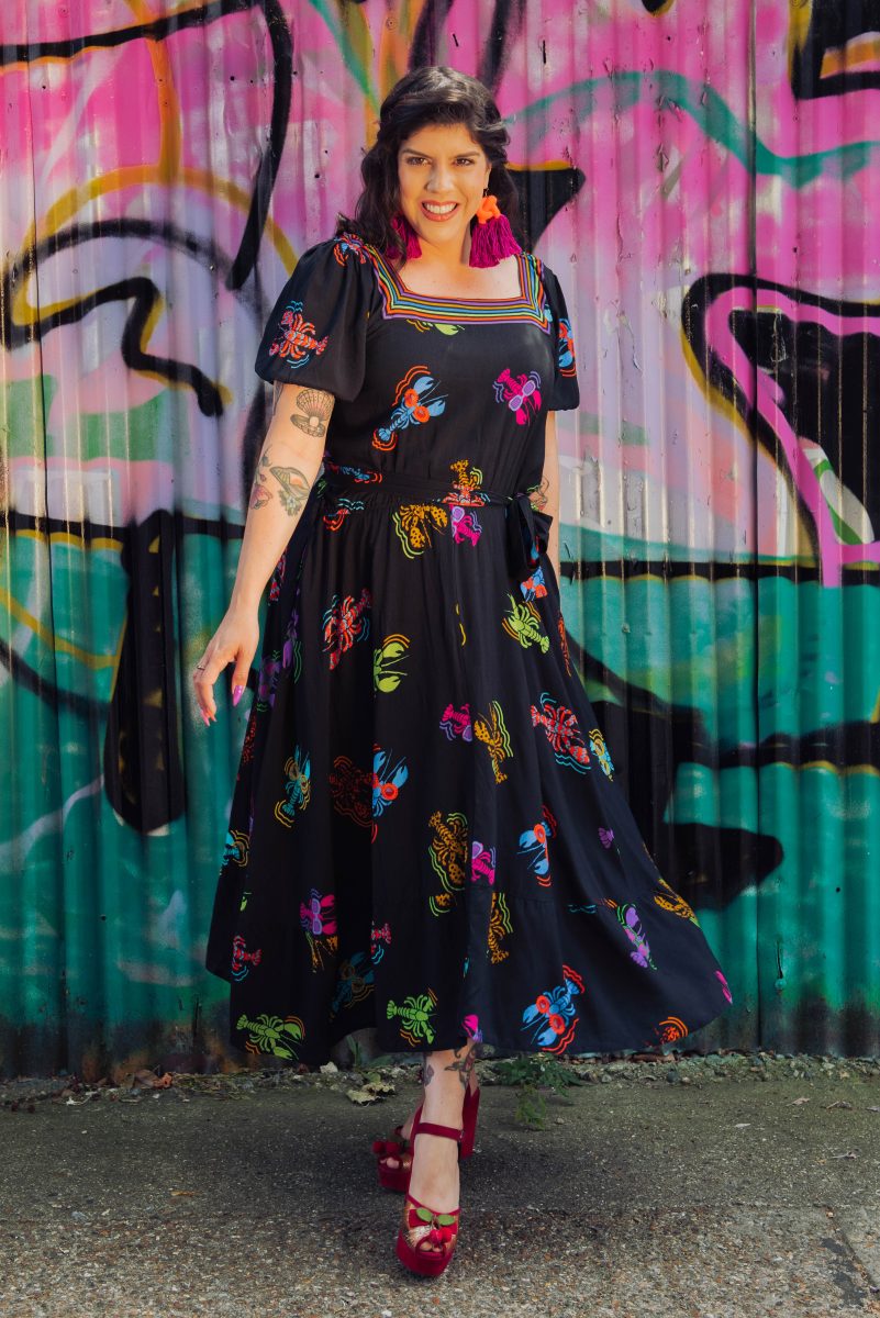 Disco Lobster Square Neck Dress