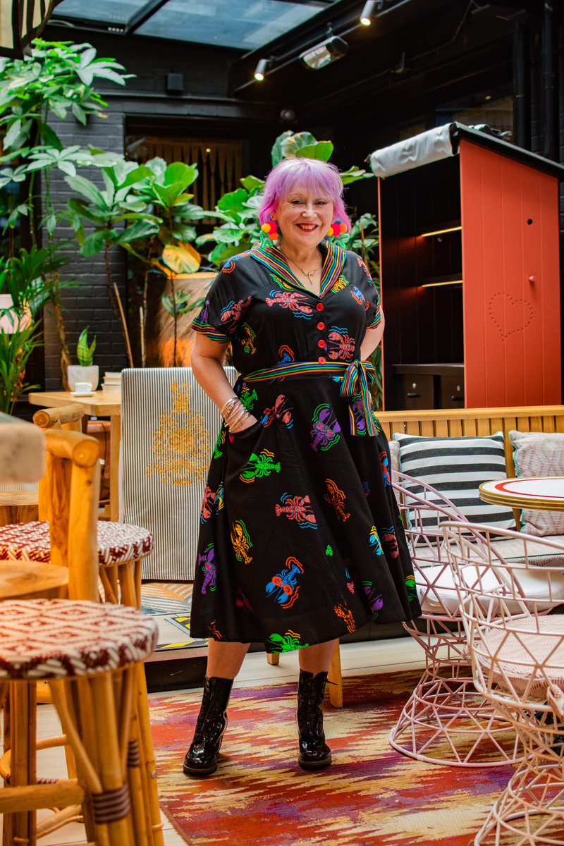 Disco Lobster Shirt Dress