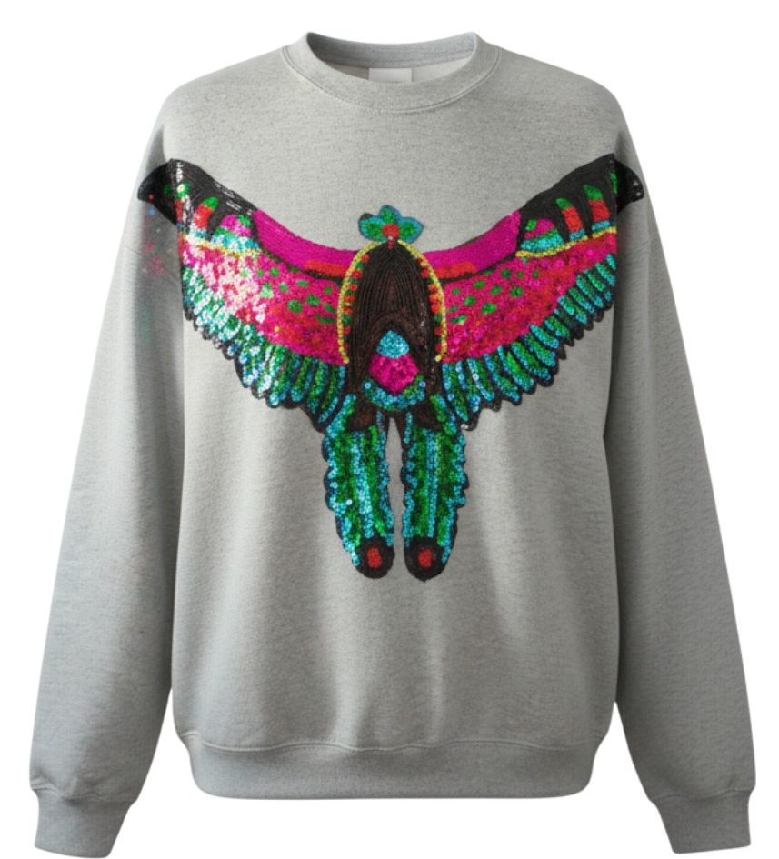 Grey Parrot Front Sweatshirt