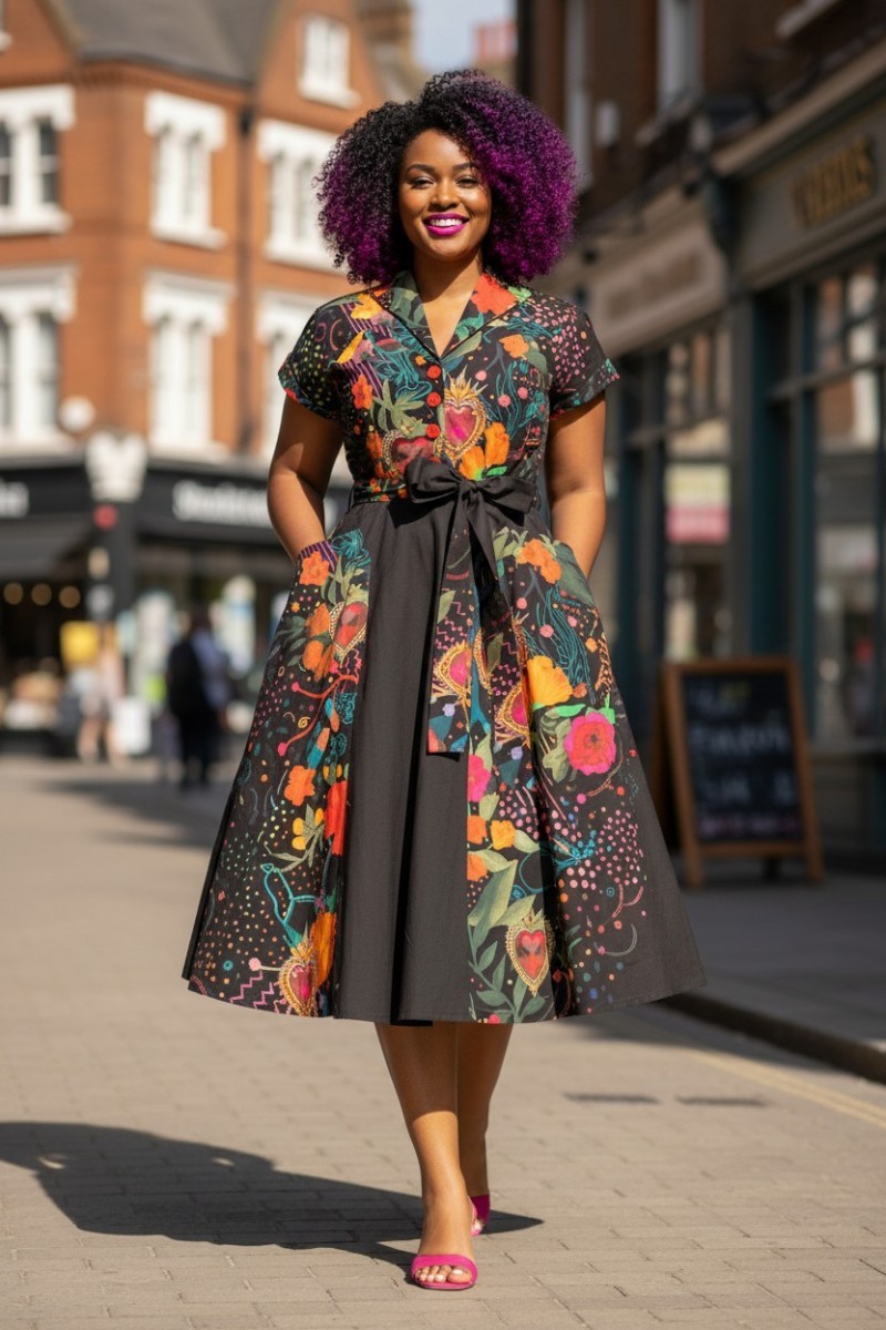 Dreams Print Shirt Dress